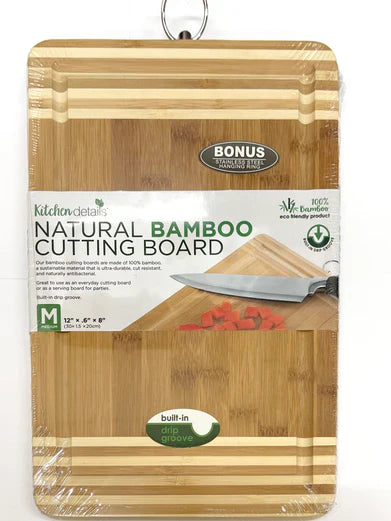 Natural Bamboo Medium Cutting Board 12x8" 1pc