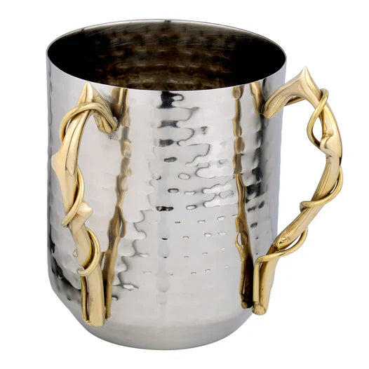 BT Shalom Gold/Stainless Steel Wash Cup 1pc