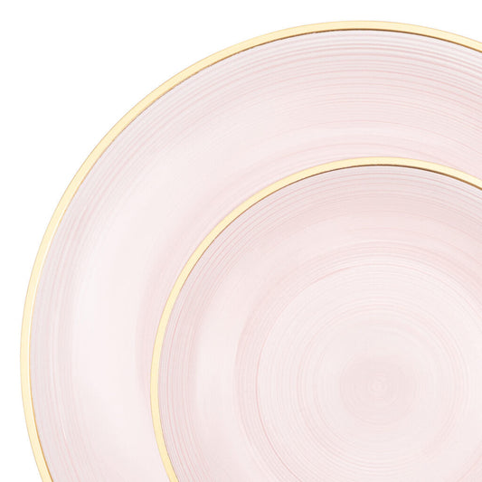 Crystal Design Pink Combo Plates 7â€?& 10â€?32pc