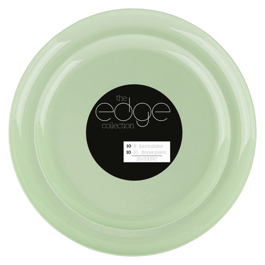 Edge Combo Plates Mint Green 8" & 10" 20pc