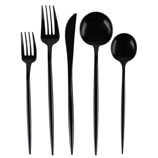 Novelty Collection Black Flatware 40pc
